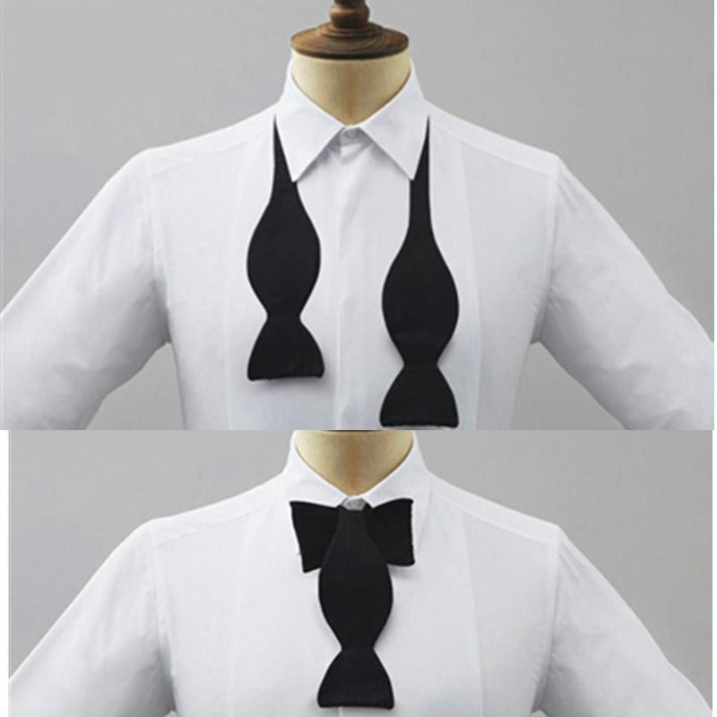 Men Formal Wear Black And White - 남성용 정장용 미리 묶인 조절 가능한