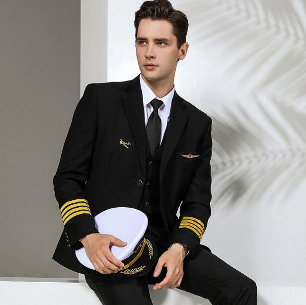 Men'S Formal Wear - 항공 전문가복 비행사 유니폼 남성 코트