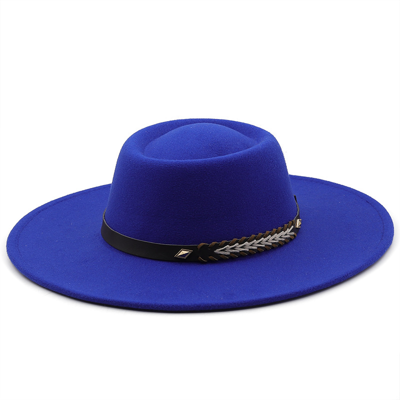 Men'S Formal Ethnic Wear - 클래식 펠트 와이드 브림 파나마 모자