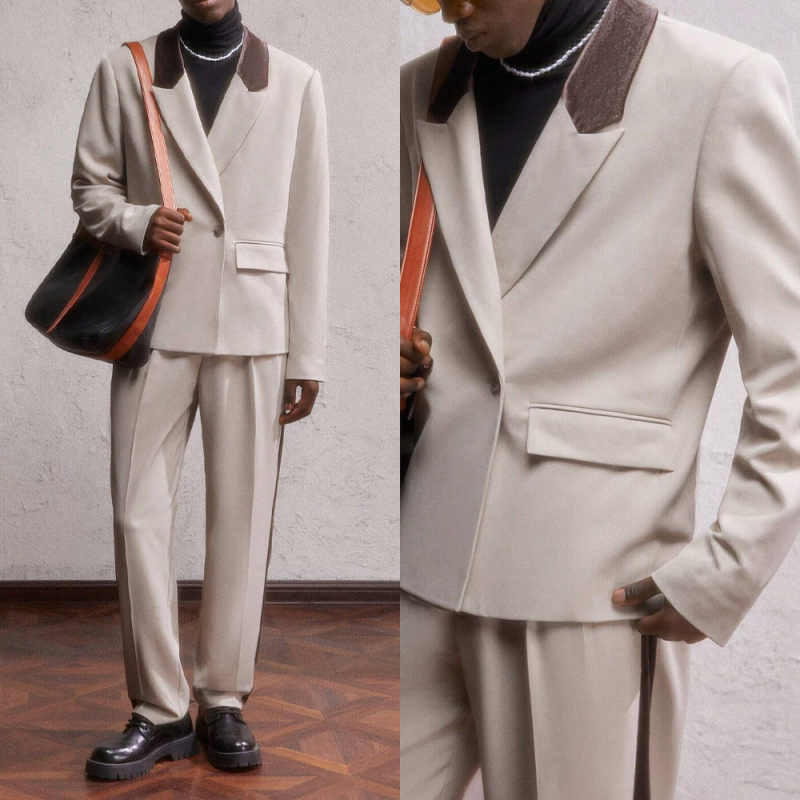Men'S Formal Wear - 심플리시티 남성 정장 2피스 자켓 팬츠