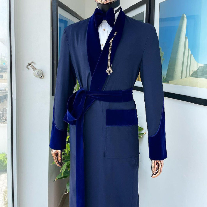 Men'S Formal Wear - 맞춤형 로얄 블루 남성용 세트 롱