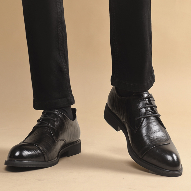 금속 리벳 디테일이 있는 가죽 옥스퍼드 슈즈, 레이스업 - Men'S Formal Party Wear Shoes 리뷰 및 가격