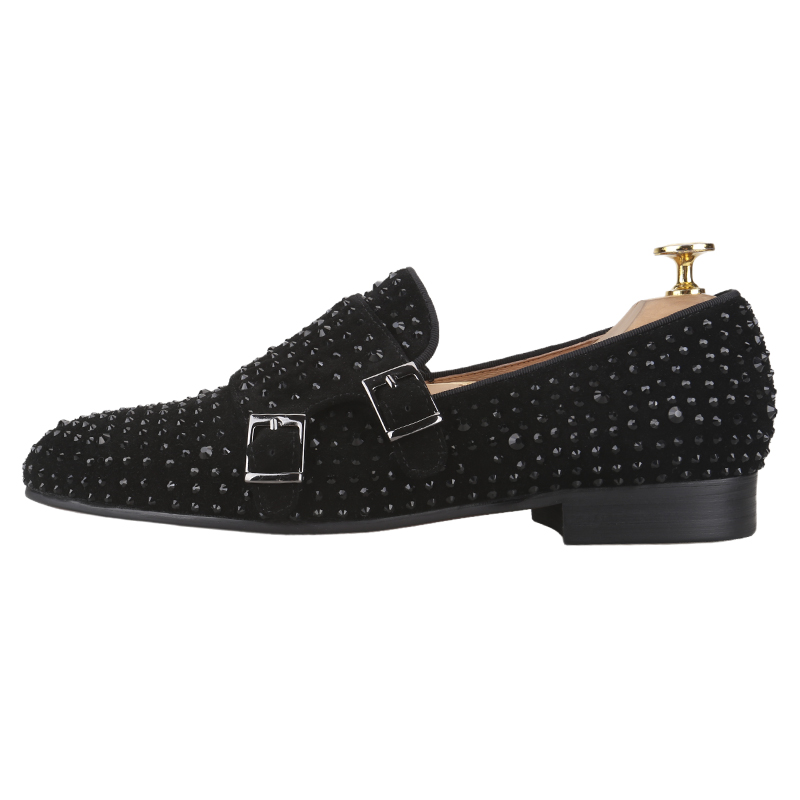 Piergitar 새로운 블랙 스웨이드 남성 더블 몽크 - Men'S Formal Party Wear Shoes 리뷰 및 가격