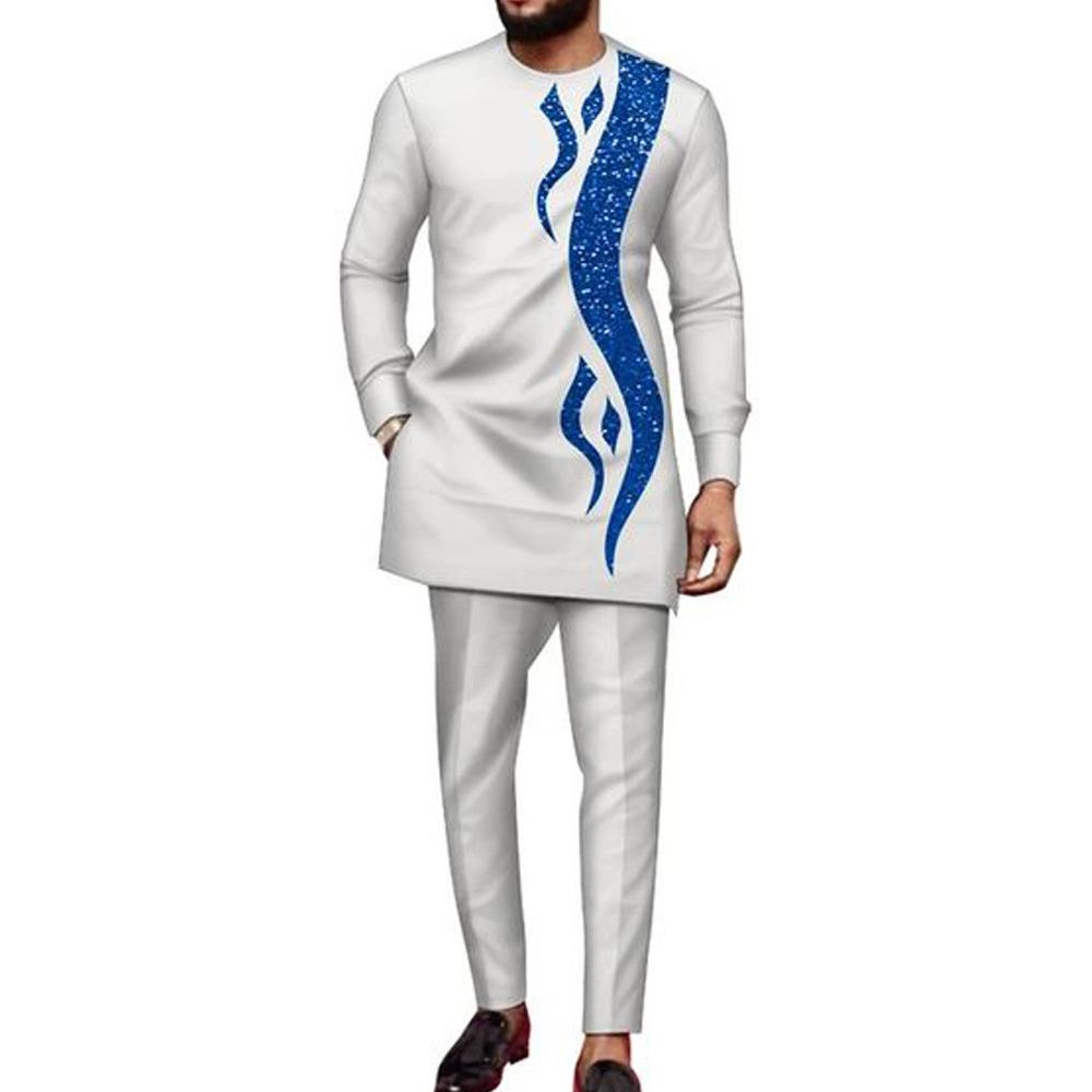 남성용 긴팔 자수 셔츠와 바지 정장, 남성용 전통 민족 - Men'S Formal Ethnic Wear 리뷰 및 가격