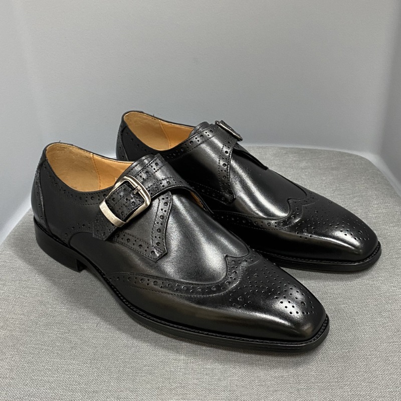 남성 캐주얼 신발 가죽 단화 패션 메탈 버클 디자인 비 - Men'S Formal Party Wear Shoes 리뷰 및 가격
