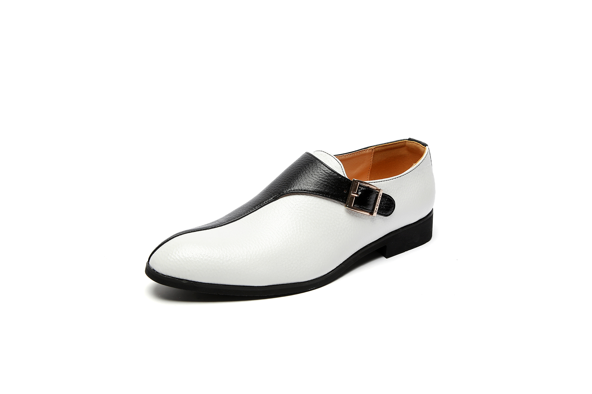 클래식 블랙 앤 화이트 패치워크 로퍼 남성 PU 낮은  - Men Formal Wear Black And White 리뷰 및 가격