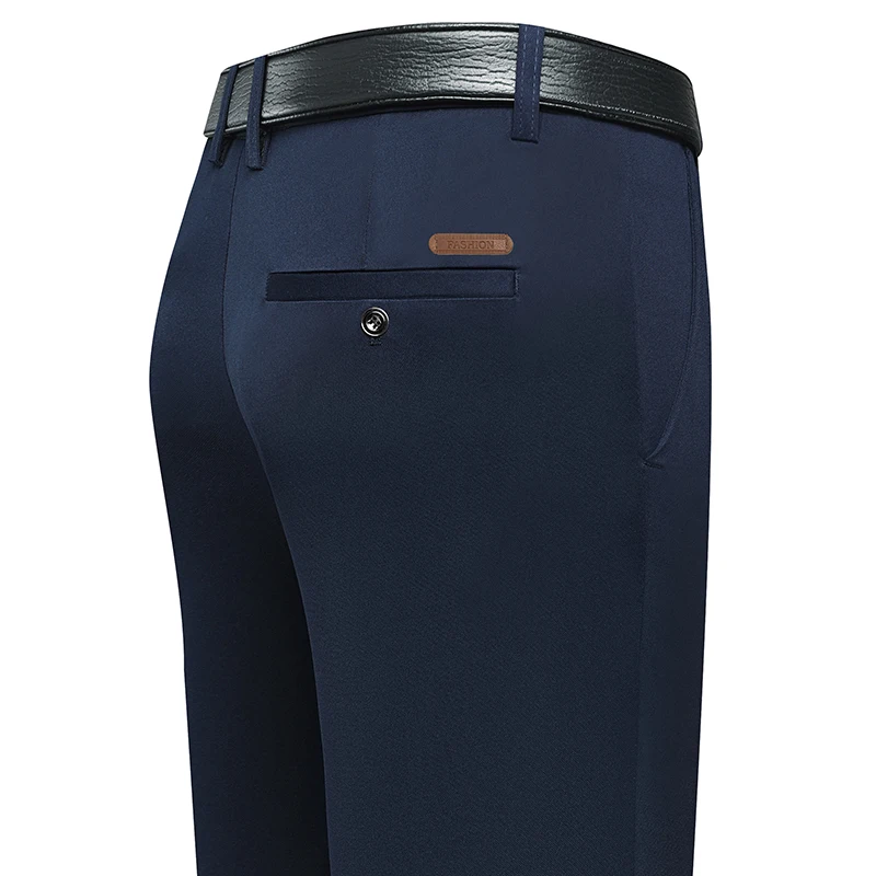 남성용 롱 스트레이트 레그 드레스 팬츠, 가죽 라벨 백 - Men'S Formal Wear 리뷰 및 가격