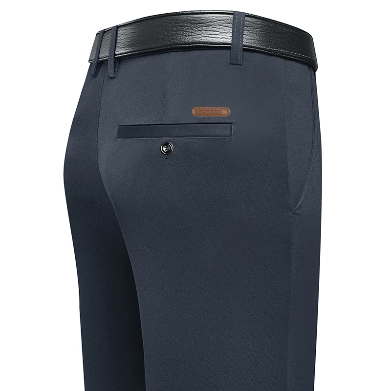 남성용 롱 스트레이트 레그 드레스 팬츠, 가죽 라벨 백 - Men'S Formal Wear 리뷰 및 가격