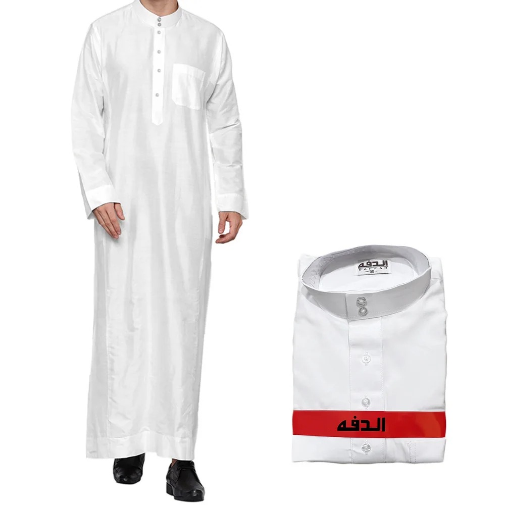 남성용 폴리에스터 카타르 토브 스탠드 칼라 아랍 롱 로 - Men Formal Wear Dubai 리뷰 및 가격